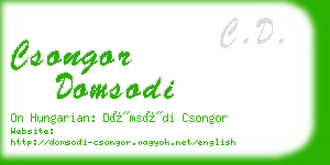 csongor domsodi business card